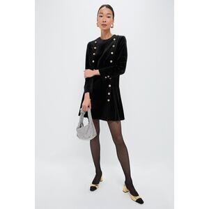 TUCKERNUCK Black Velvet Whitney Dress Size XXS NWT Retail $248 Tuckernuck